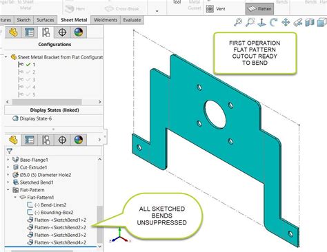 flat pattern sheet metal drawing|solidworks sheet metal simulation.